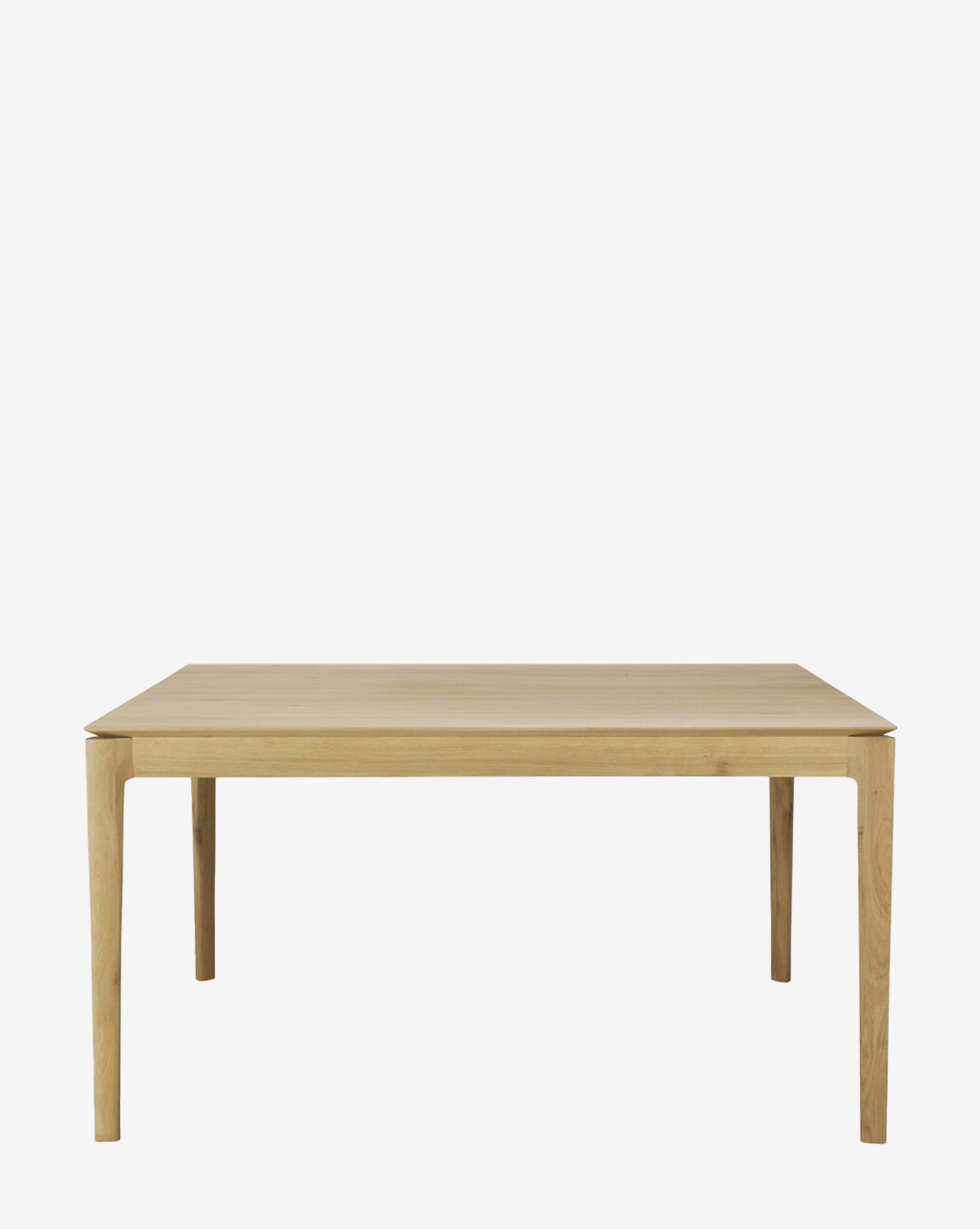 The Alec Dining Table features a minimalist, rectangular design with four straight legs and a light wood finish, offering sturdy construction ideal for any dining room, by Vendixs Shown against a plain white background.