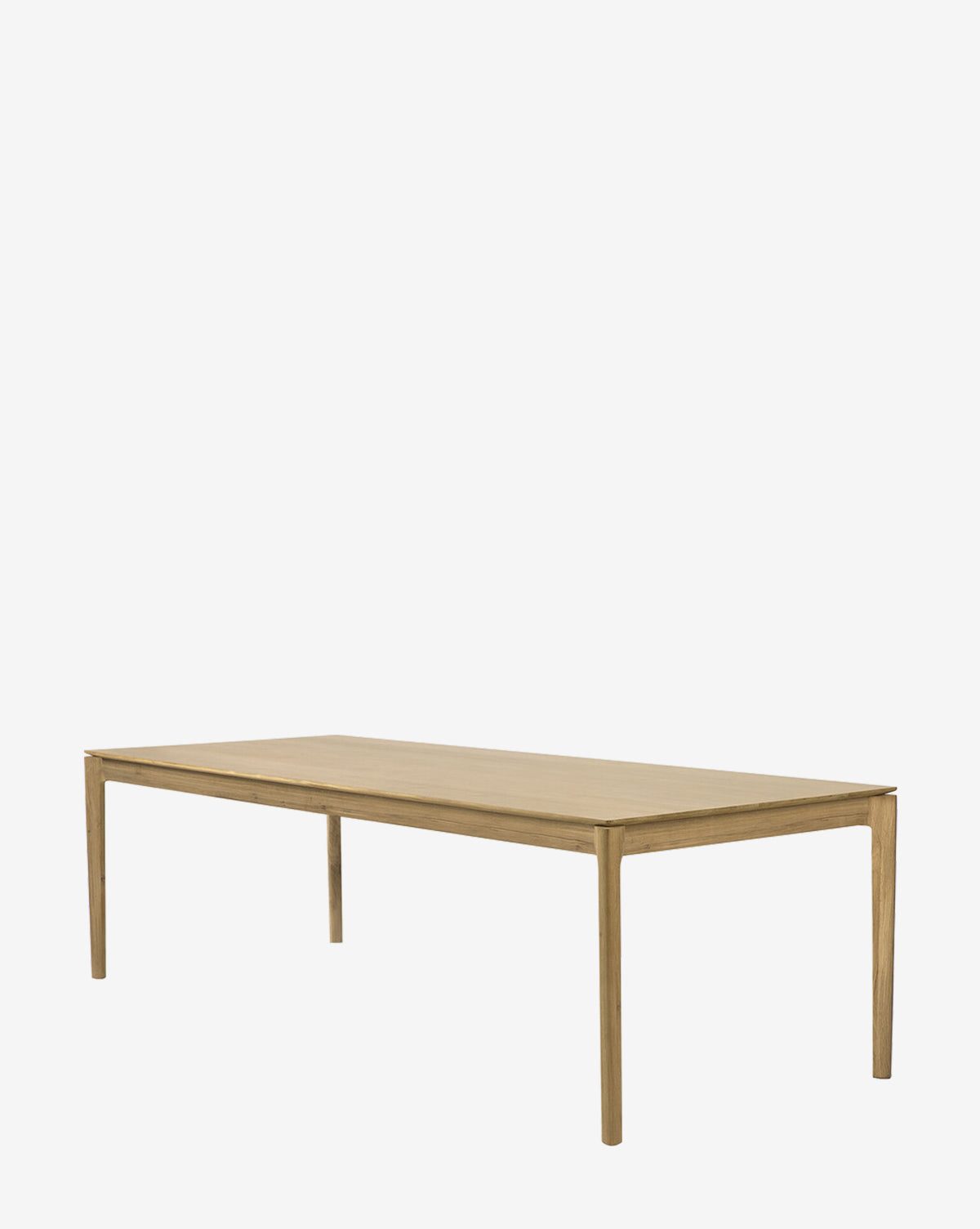The Alec Dining Table showcases a sturdy rectangular wooden design with four straight legs and a smooth surface, bringing elegance and durability to your dining room, by McGee & Co.