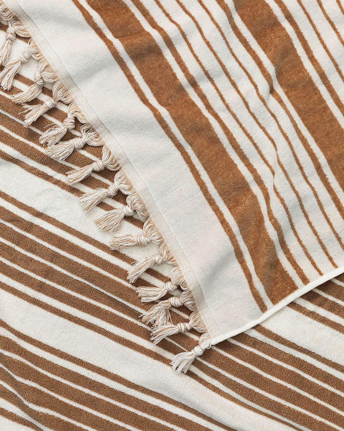 Camel striped oversized beach towel design from Vendixs