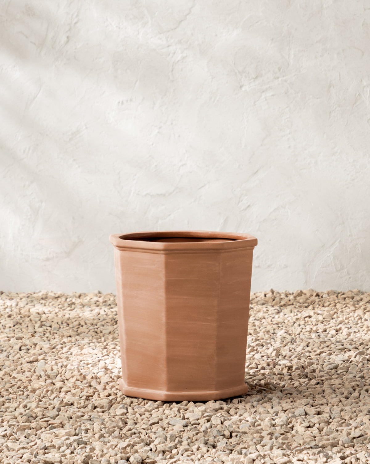 Small Dempsey Planter, 14” Dia. x 16” H in terracotta vessel styled design from Vendixs