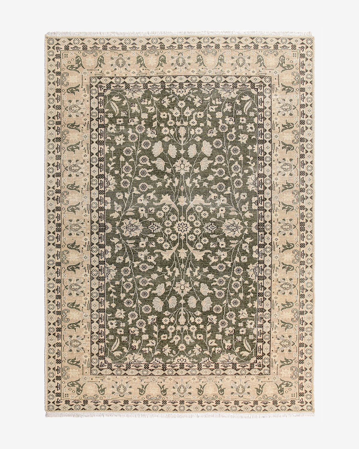 Vendixs vintage-inspired hand knotted rug.