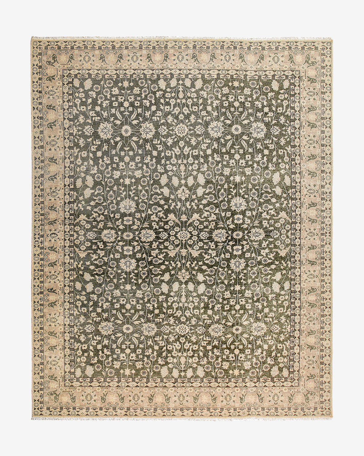 Vendixs vintage-inspired hand knotted rug.