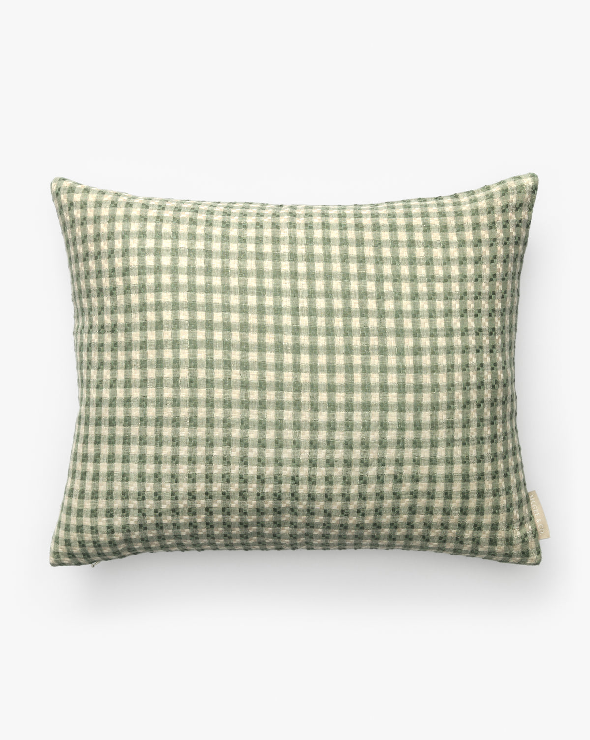 Vendixs decorative plaid linen pillow cover.