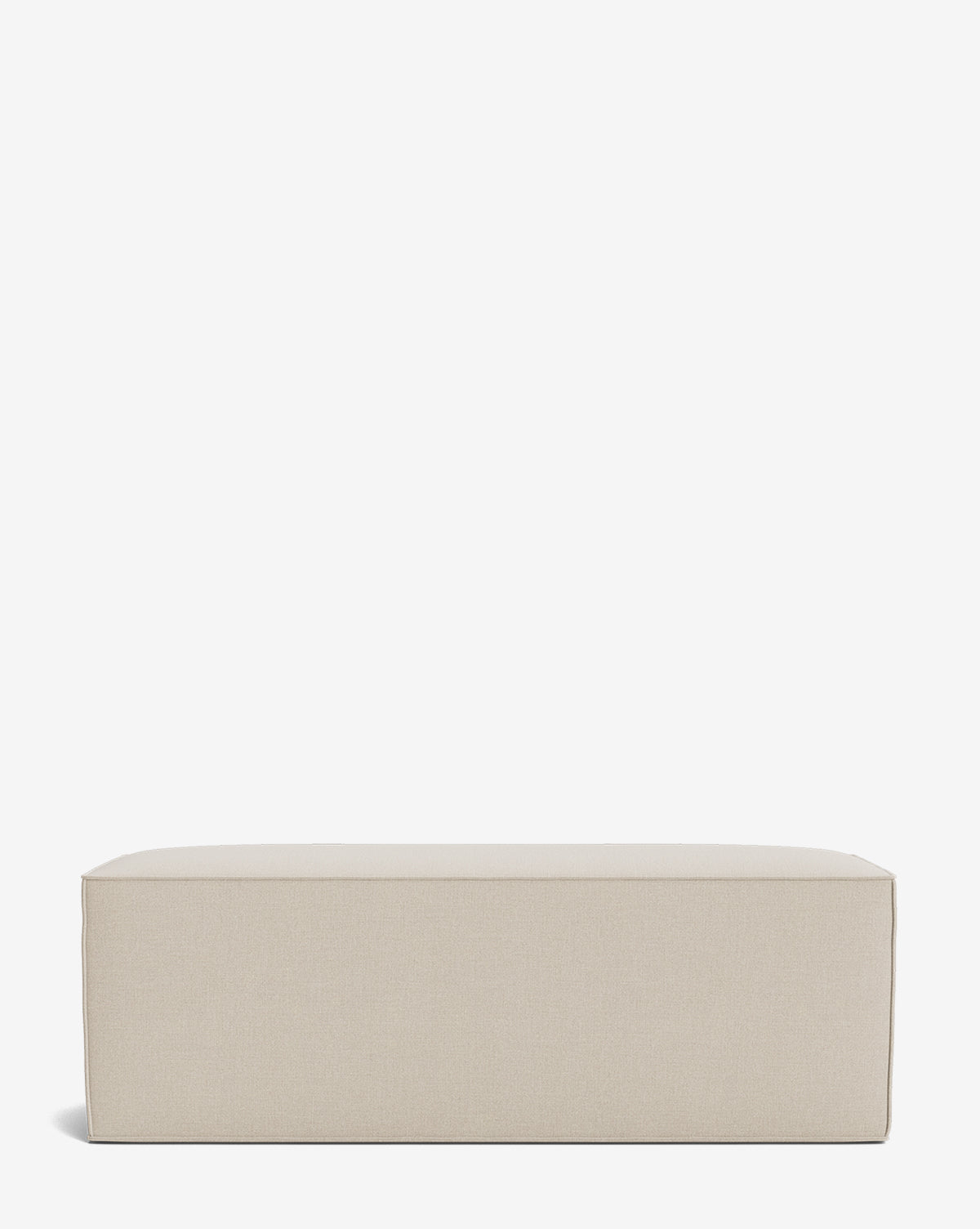 The Johannes Bench features a rectangular silhouette, beige cushioning, and clean, minimalist lines—making it a standout modern bench against a plain white background by McGee & Co.