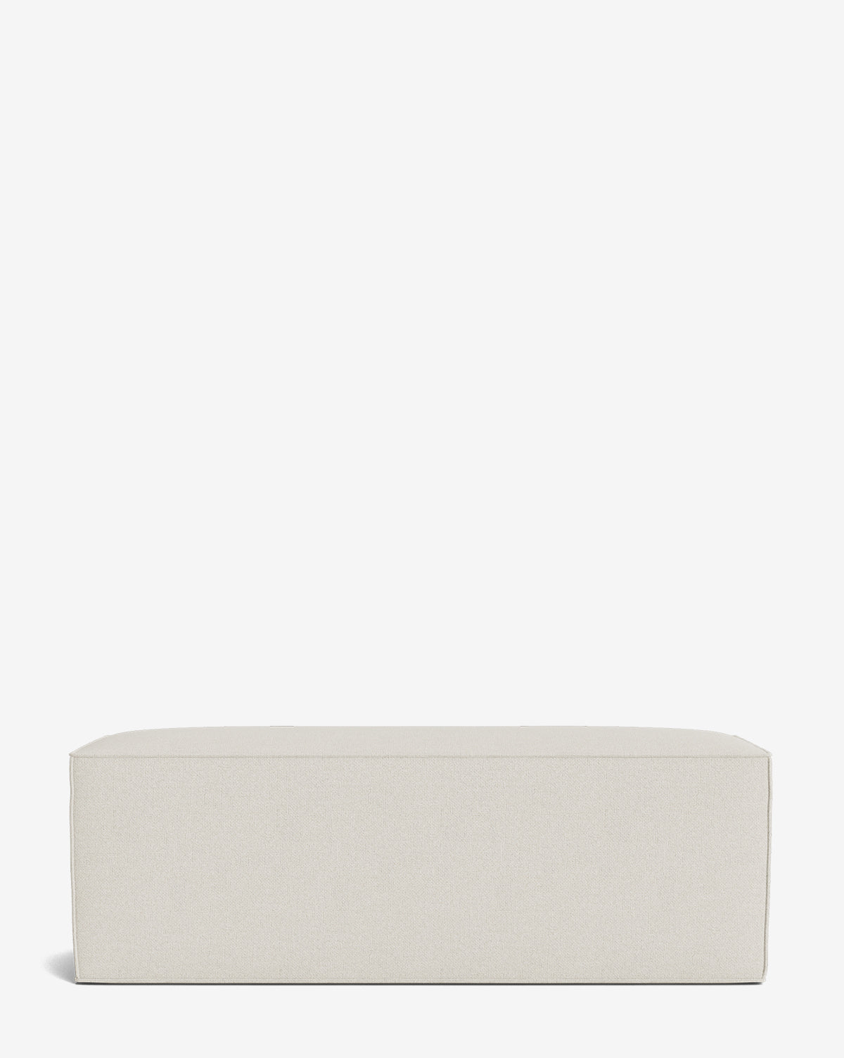 The Johannes Bench, featuring a rectangular shape, light gray cushion, and modern clean lines, is shown against a plain white background by McGee & Co.