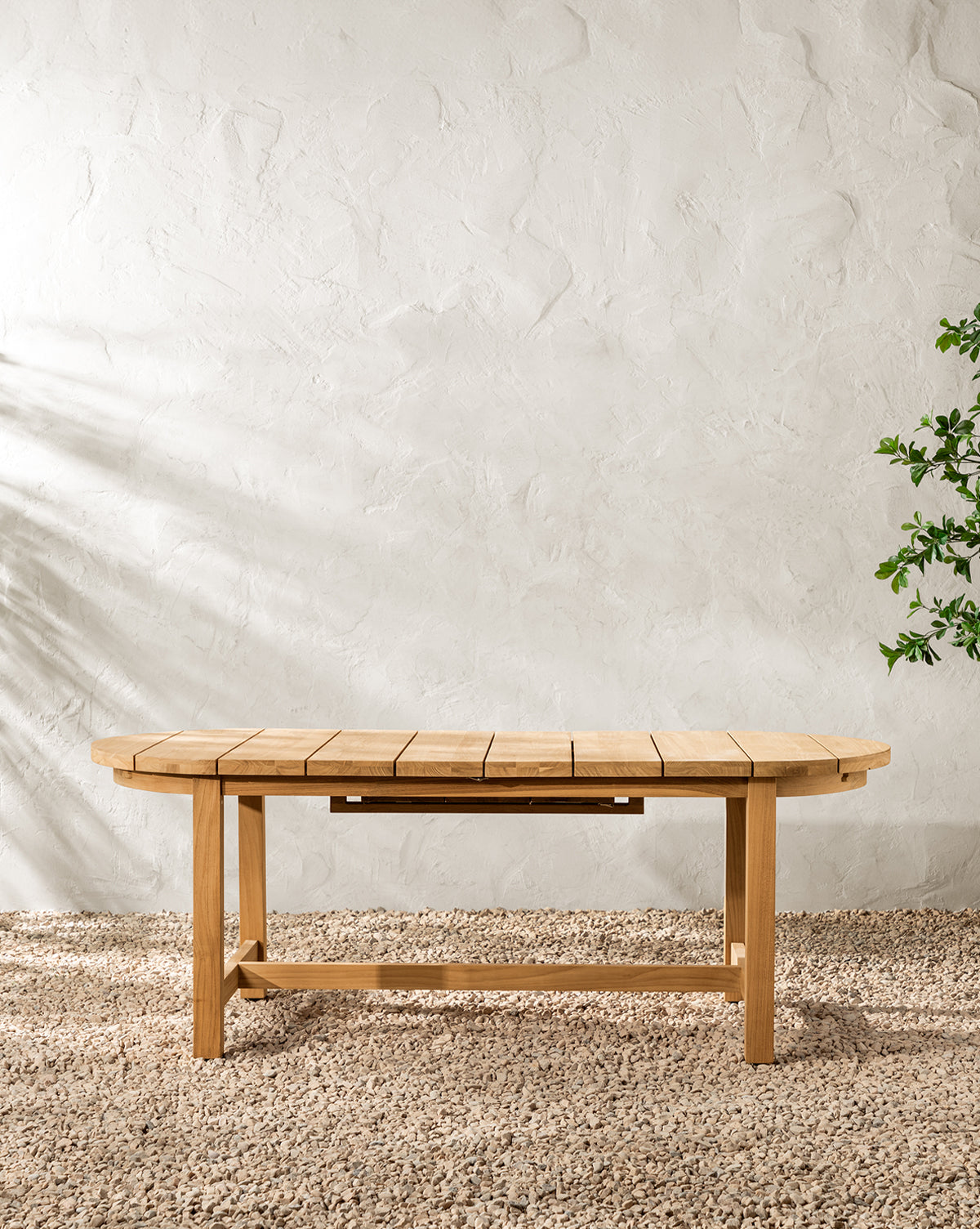 Vendixs teak wood outdoor dining table with extension.  