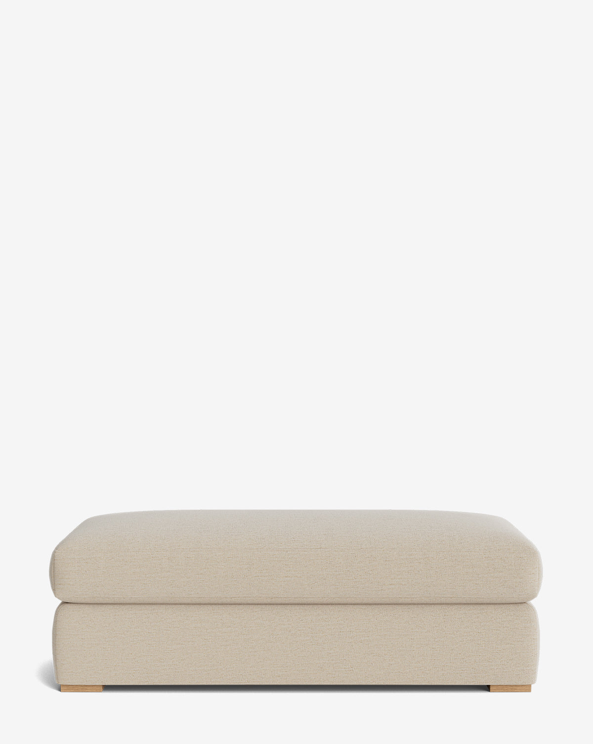 The Macy Upholstered Ottoman features a rectangular, light beige design with simple modern styling—perfect for any contemporary living room. Customizable and versatile, it effortlessly enhances your homes décor, by Vendixs