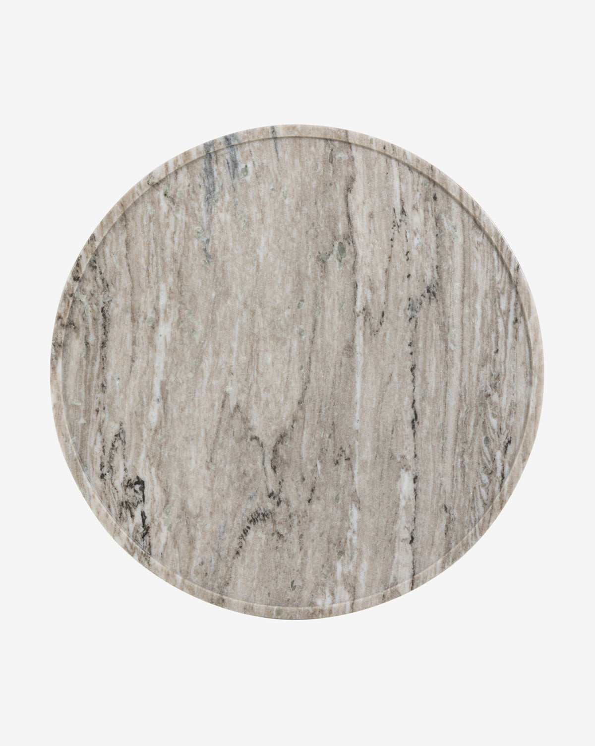 The Raelynn End Table, featuring an oval shape and a marbled gray and white antique marble pattern, is displayed as an elegant accent piece on a plain white background, by Vendixs
