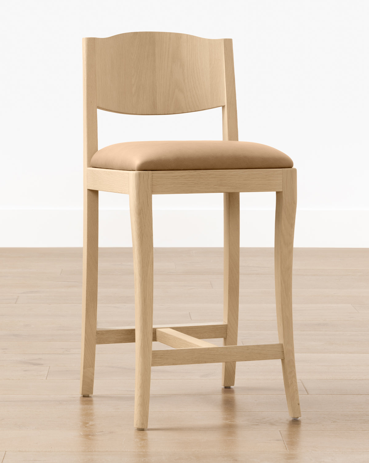Vendixs white oak counter stool in styled kitchen