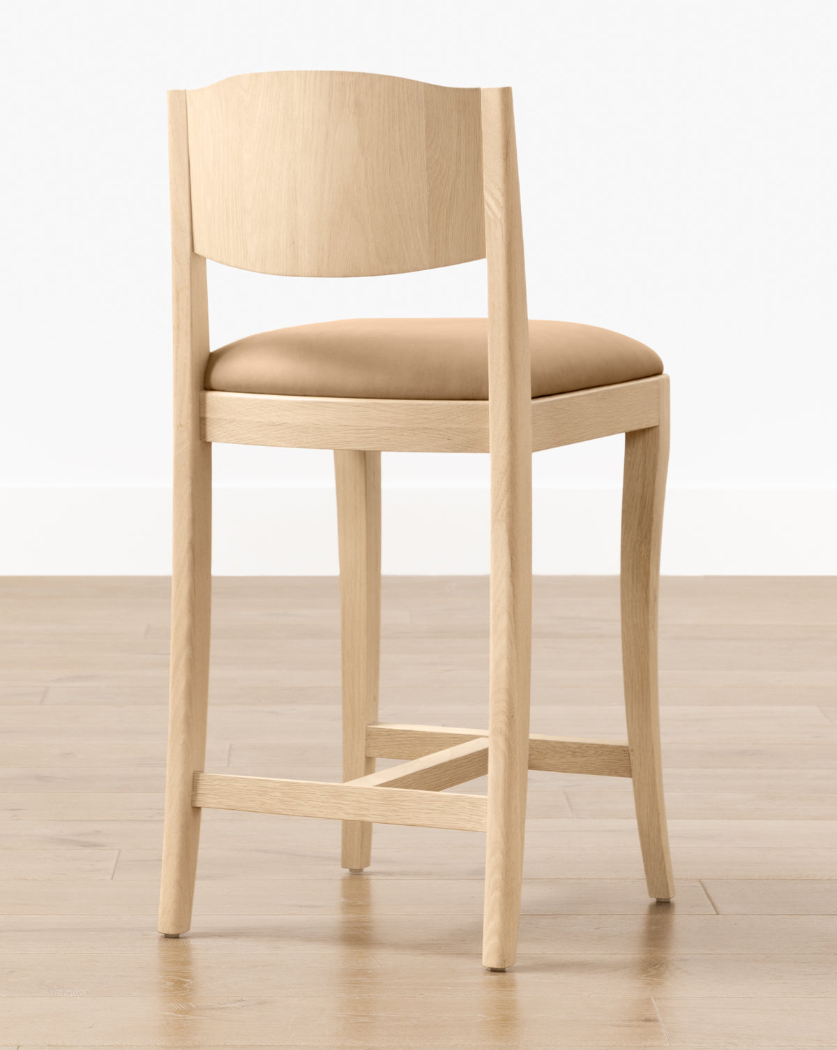 Vendixs white oak counter stool in styled kitchen
