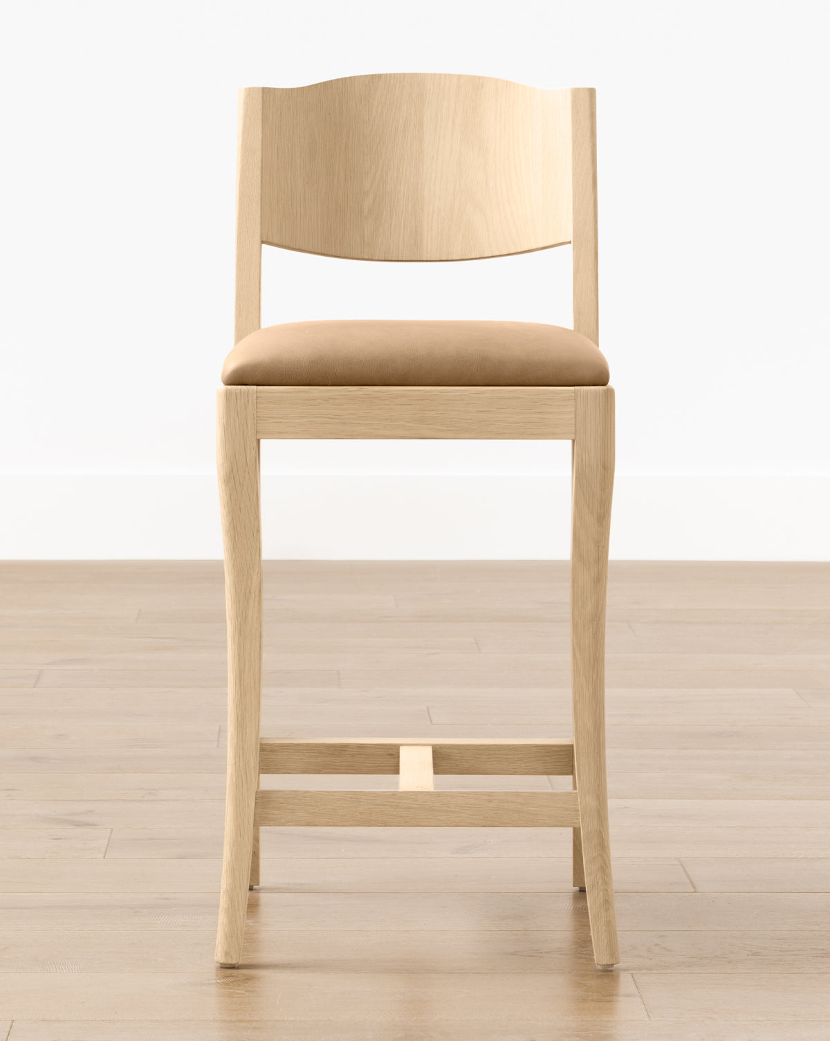 Vendixs white oak counter stool in styled kitchen