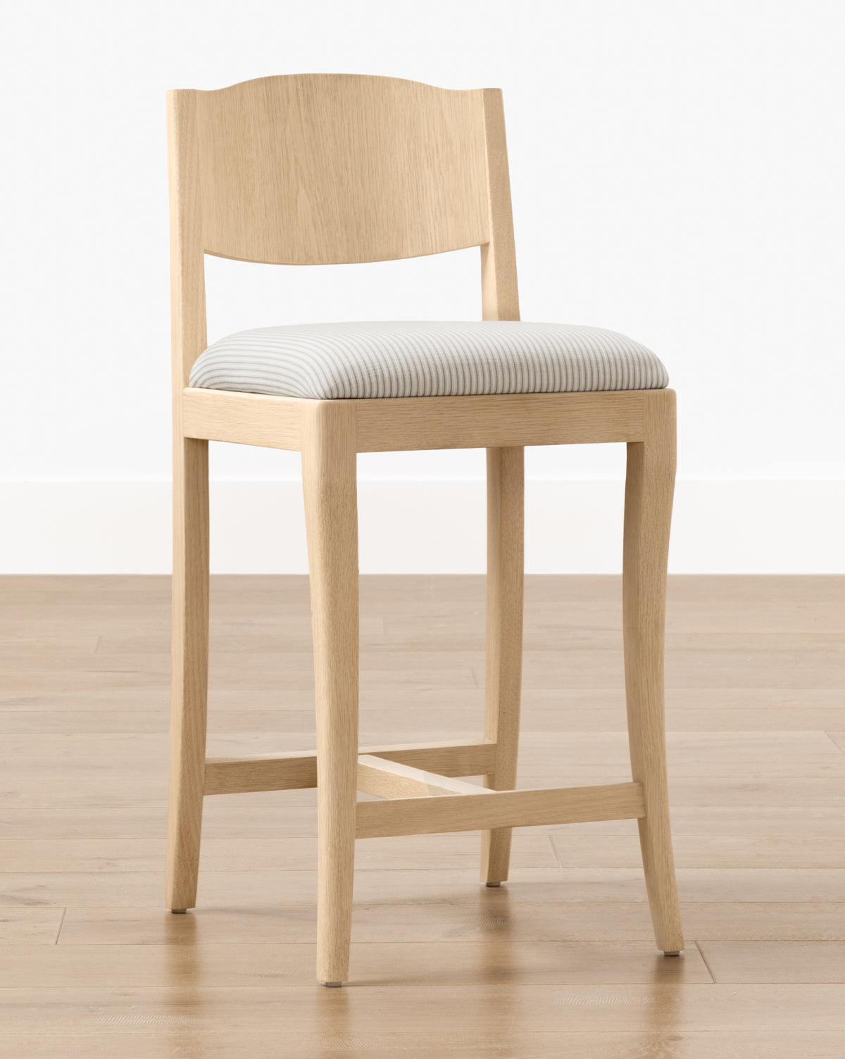 Vendixs white oak counter stool in styled kitchen