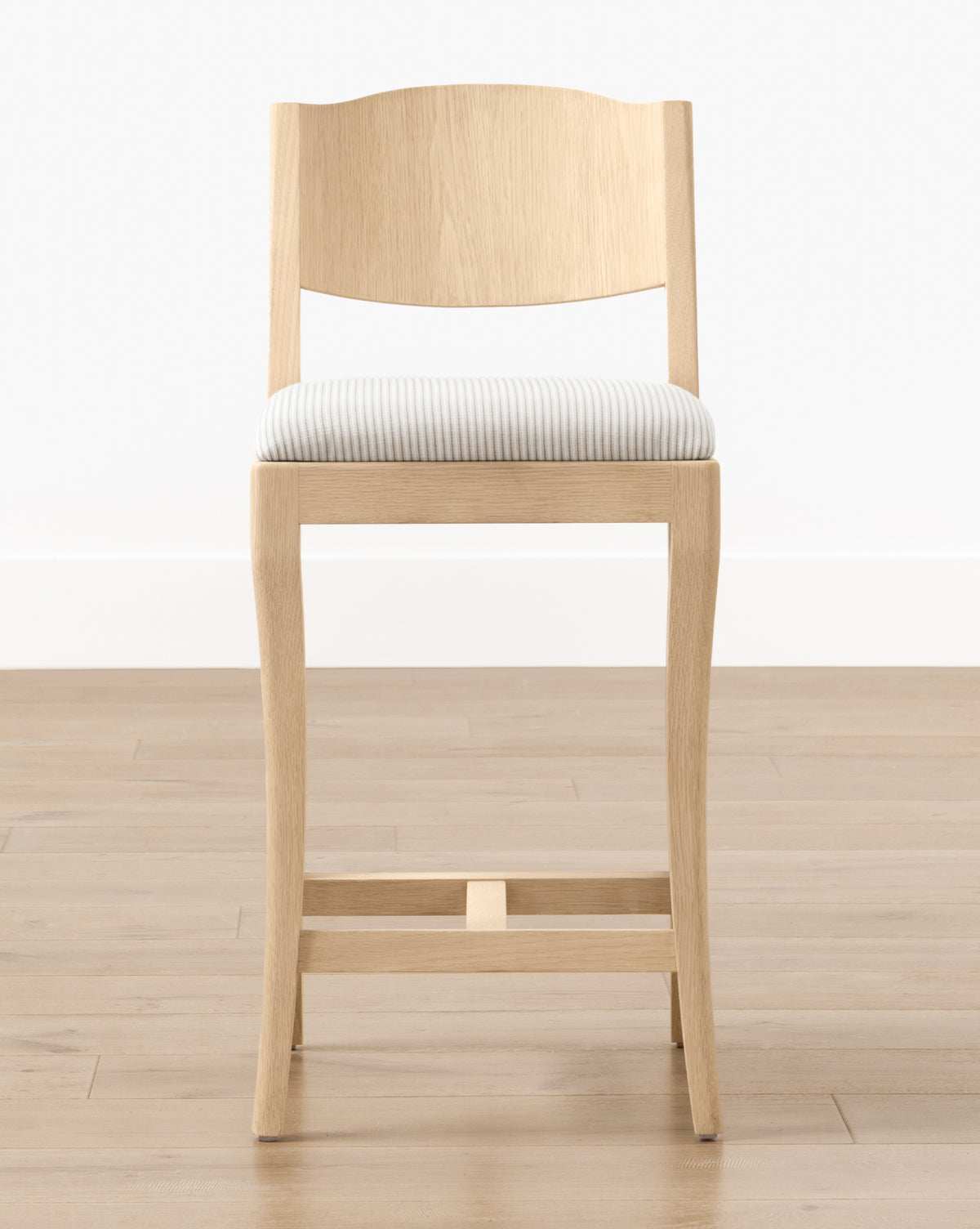 Vendixs white oak counter stool in styled kitchen