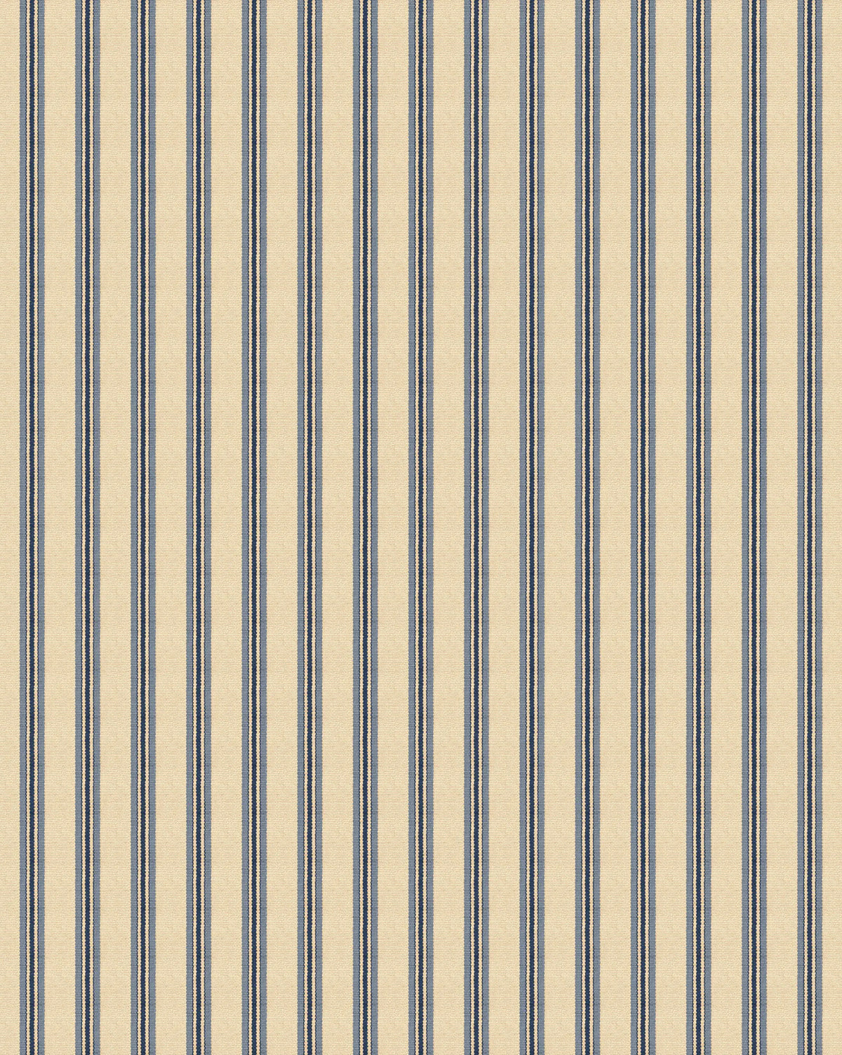 The Somerton wallpaper by Lee Jofa features a beige background with evenly spaced vertical blue and gray stripes, offering a simple and timeless pattern for a classic look by Vendixs