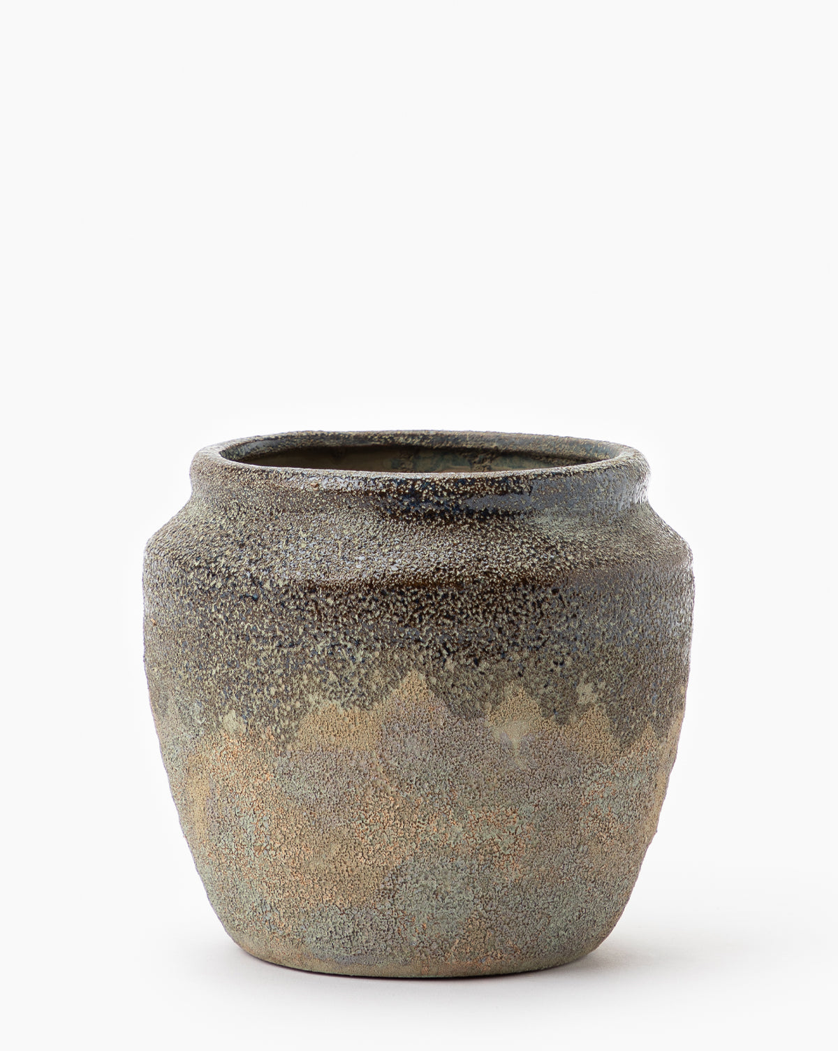 Earthy Textured Pot with two-tone finish and rustic surface from Vendixs
