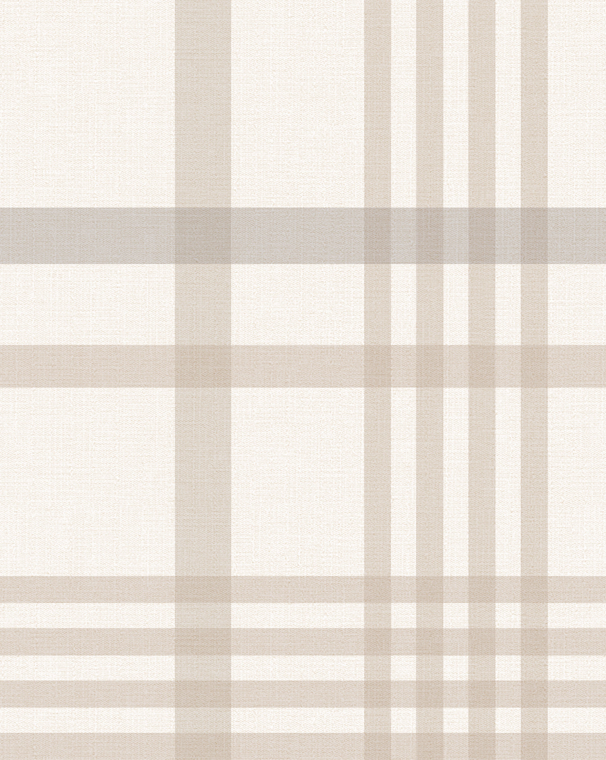 Custom plaid wallpaper in natural beige and cream hues from Vendixs