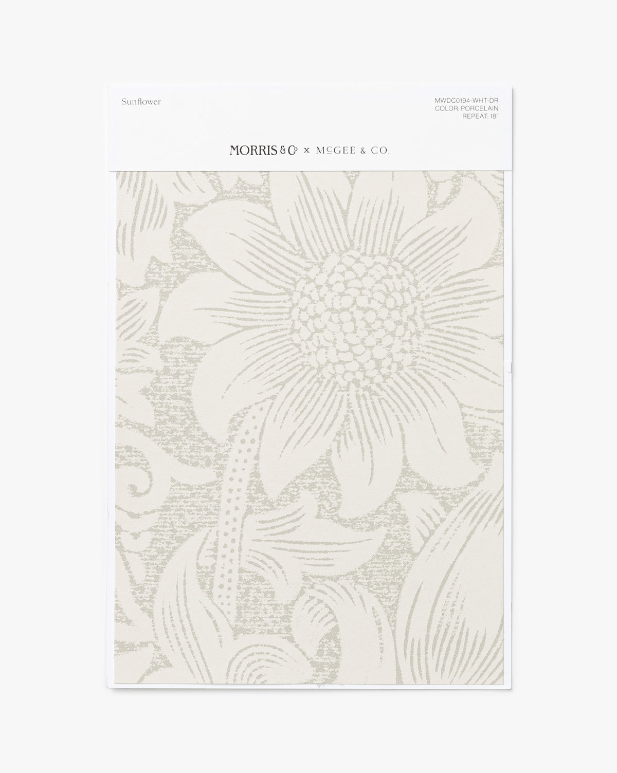 Morris & Co. x Vendixs Sunflower Porcelain Wallpaper Swatch